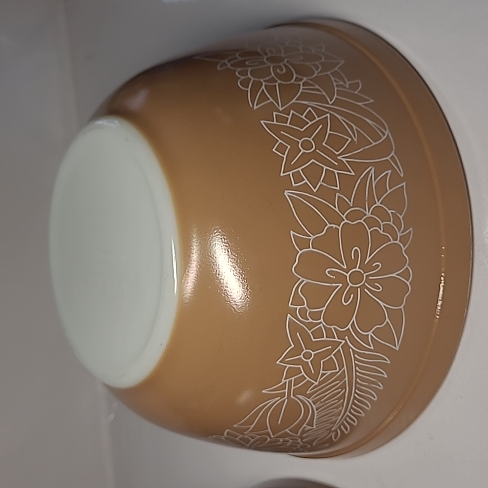 Vintage Pyrex woodland brown nesting mixing bowl 402-1.5L